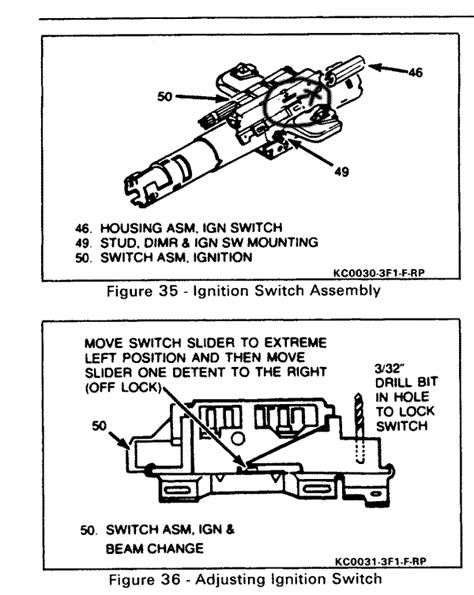 Key Ignition Switch Rod