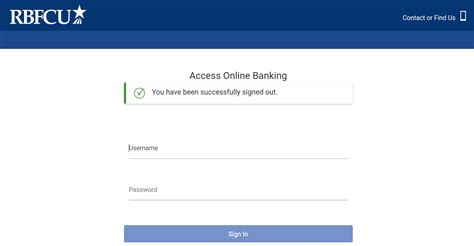 key only in rbfcu home page login