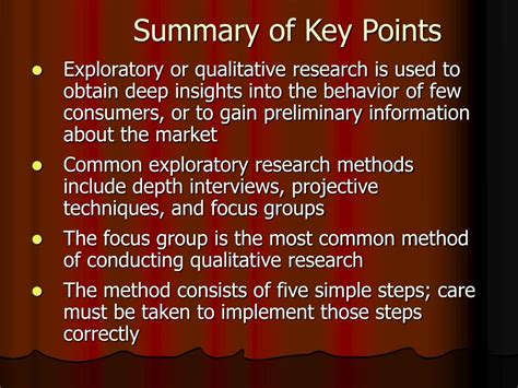 key points example in research