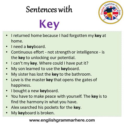 key points example sentence