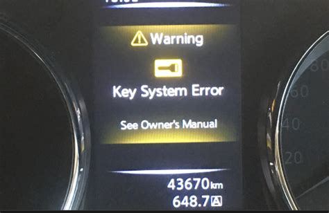 key system error nissan sentra