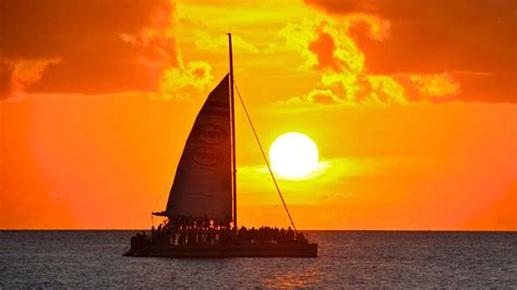 key west sunset sail boat