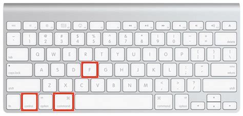 keyboard command to exit full screen