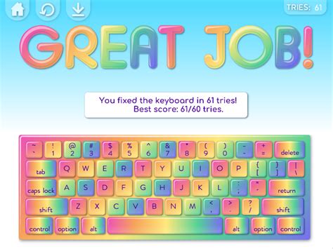 keyboard games free the key