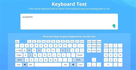 keyboard key test online windows 10