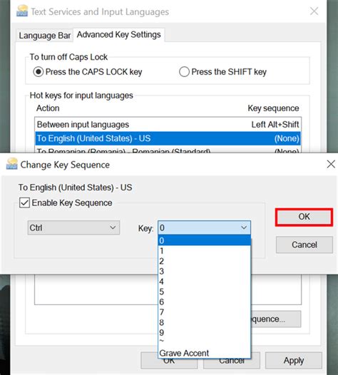 keyboard language change shortcut windows 10