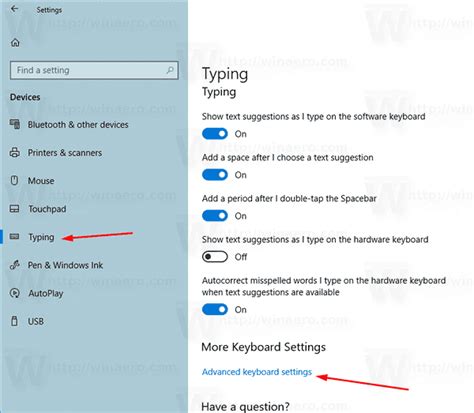Keyboard Layout Settings Windows 10