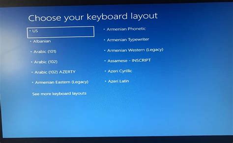 keyboard layout windows 10 stuck