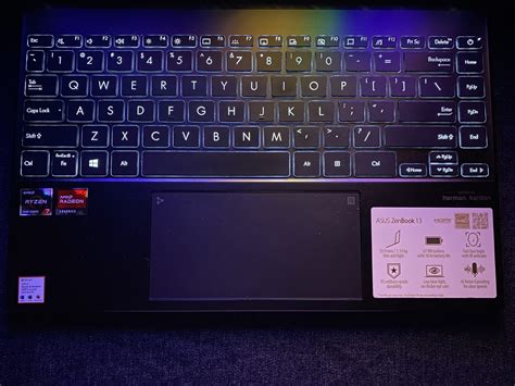 keyboard lighting control asus zenbook