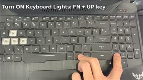 keyboard lighting on off asus laptop tuf