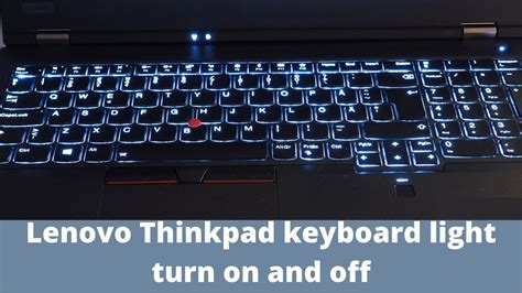 keyboard lights on lenovo thinkpad