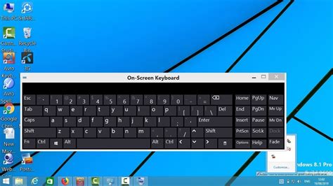 keyboard on screen windows 8