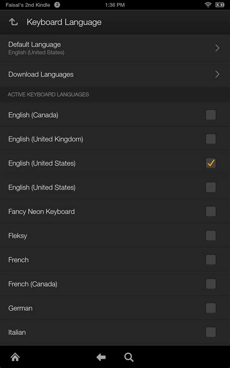 keyboard settings reset kindle fire