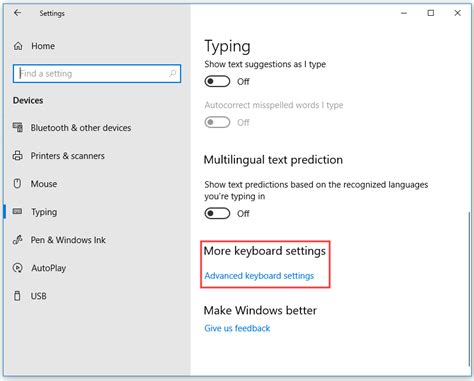 keyboard settings reset windows 10