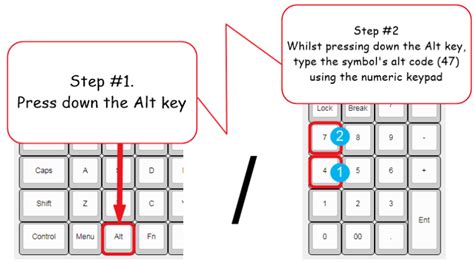 keyboard shortcut for forward slash