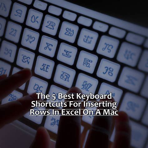 keyboard shortcut for inserting row in excel mac