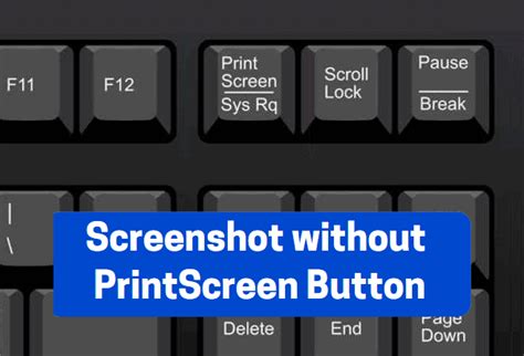 keyboard shortcut for print screen without print screen button windows 10