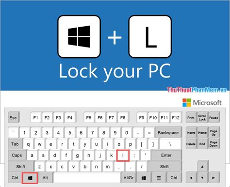 keyboard shortcut to lock computer windows