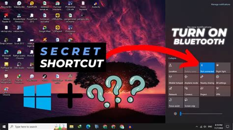 keyboard shortcut to turn bluetooth on and off