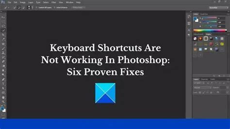 keyboard shortcuts stopped working photoshop