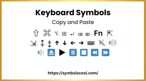 keyboard symbols list copy and paste