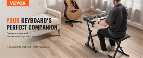 Enhance Your Performance with Our Keyboard Stand and Bench Set - The Perfect Addition to Your Musical Setup