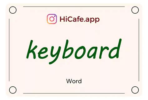 Keyboard Word Definition