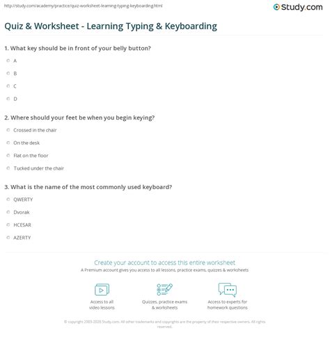 Keyboarding Questions