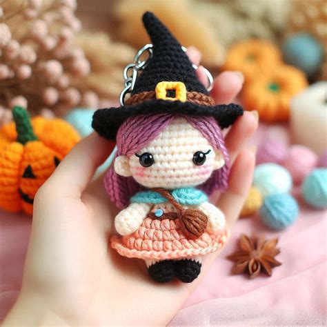 Keychain Witch Doll