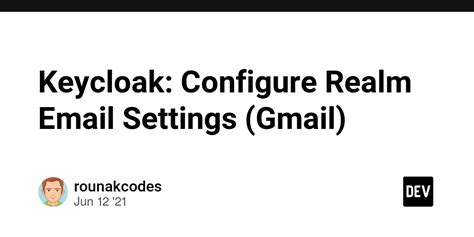 Keycloak Configure Email