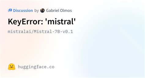 keyerror: 'mistral'