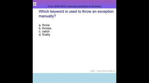Keyword Is Used To Manually Throw An Exception