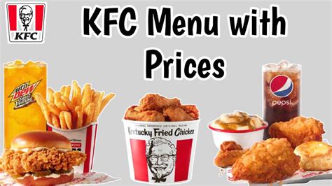 kfc menu 2023 prices