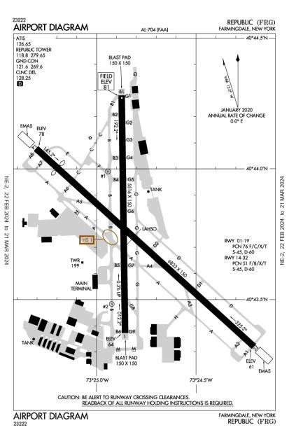 kfrg airport diagram