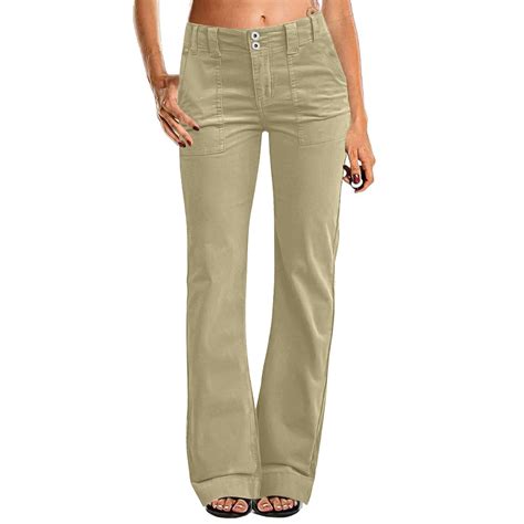 Khaki Flare Work Pants