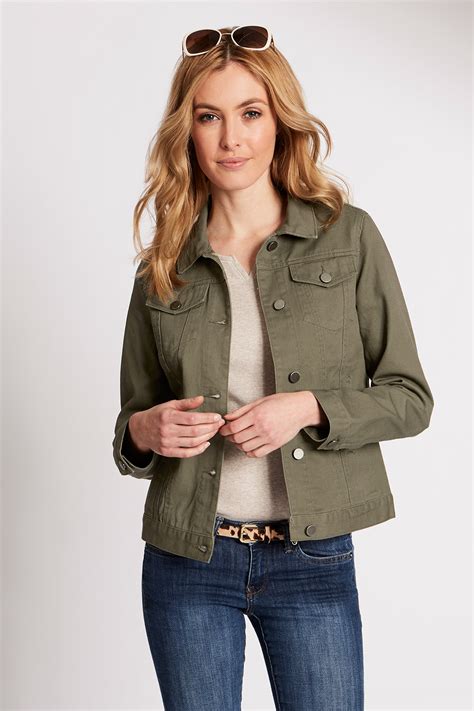 khaki jean jacket