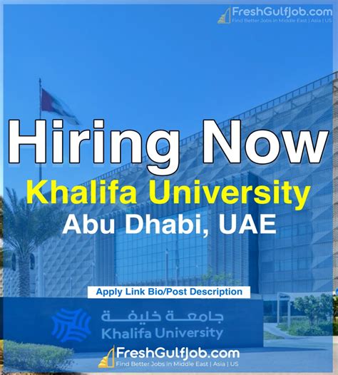 khalifa university abu dhabi jobs