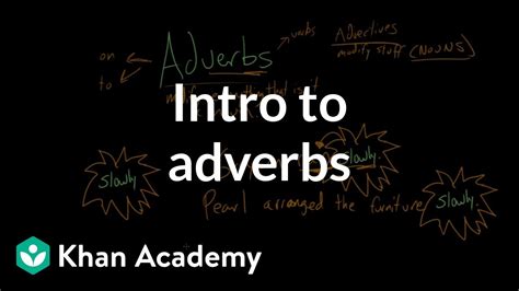 Intro to adverbs The parts of speech Grammar Khan