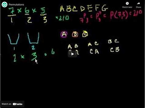 Khan Academy Permutations Combinations