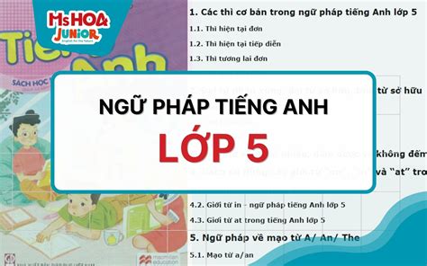 kiến thức tiếng anh lớp 5