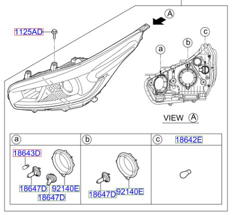 Kia Ceed Cornering Light Bulb