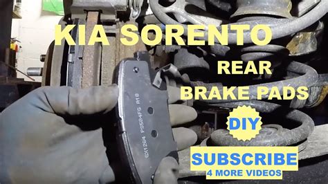 kia sorento rear brake pad replacement
