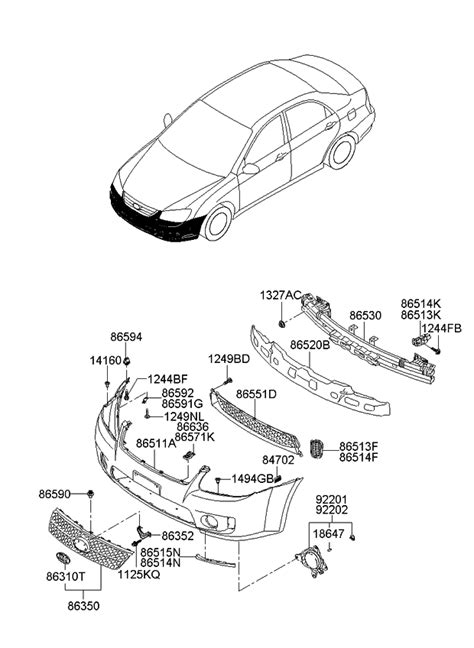 kia spectra 2009 replacement parts