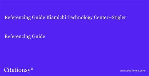 Kiamichi Technology Center Stigler for Beginners: A Simple and Practical Guide