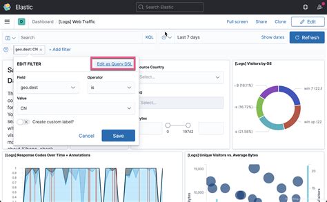 Kibana Dashboard Filter Contains String