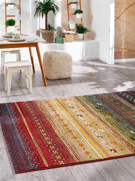 Paco Home Teppich Modern Splash Designer Teppich Bunt Streifen Model