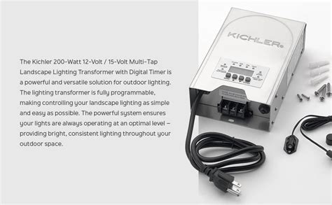 Kichler Low Voltage Transformer With Timer