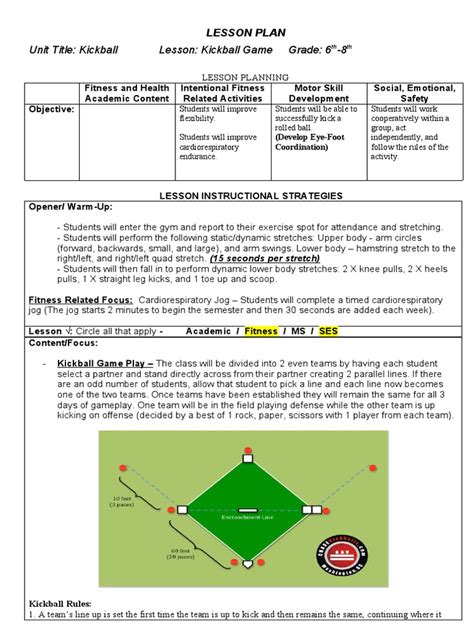 Kickball Lesson Plan