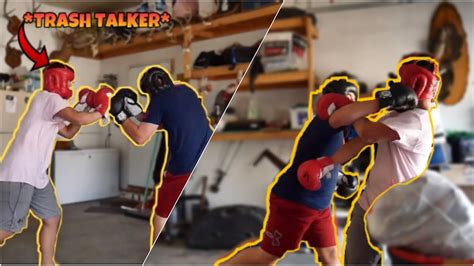 Kid Fights Trash Can