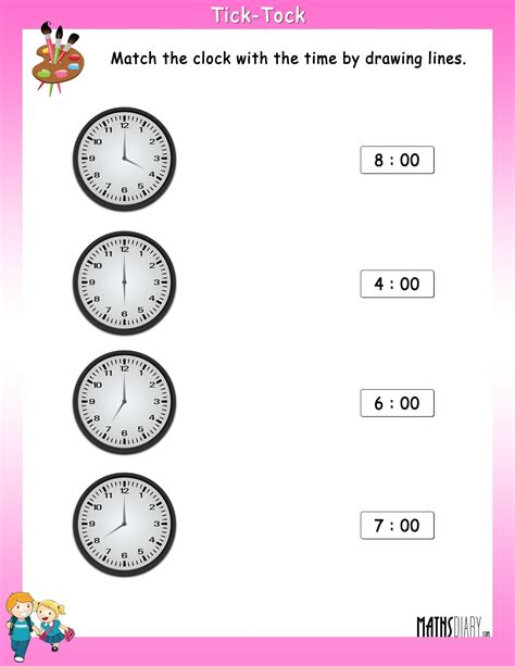 Kid Math Worksheets Clock